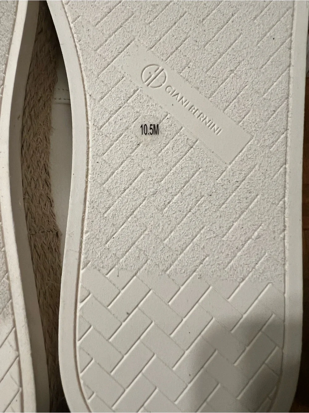 Giani Bernini ‘Archer’ White Espadrille Slip-On Platform Loafers Size 10.5